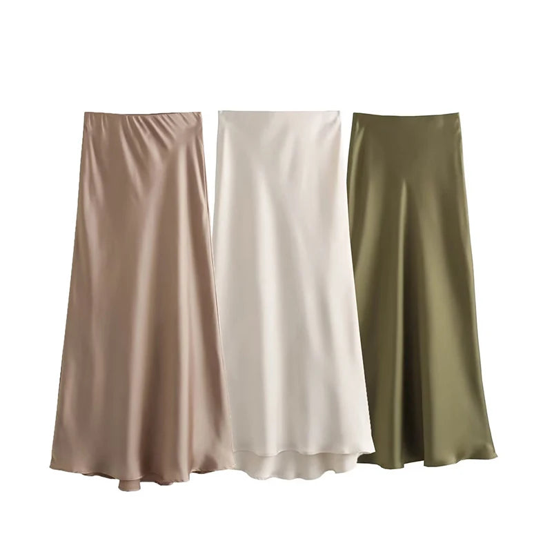 Saia Midi Satin