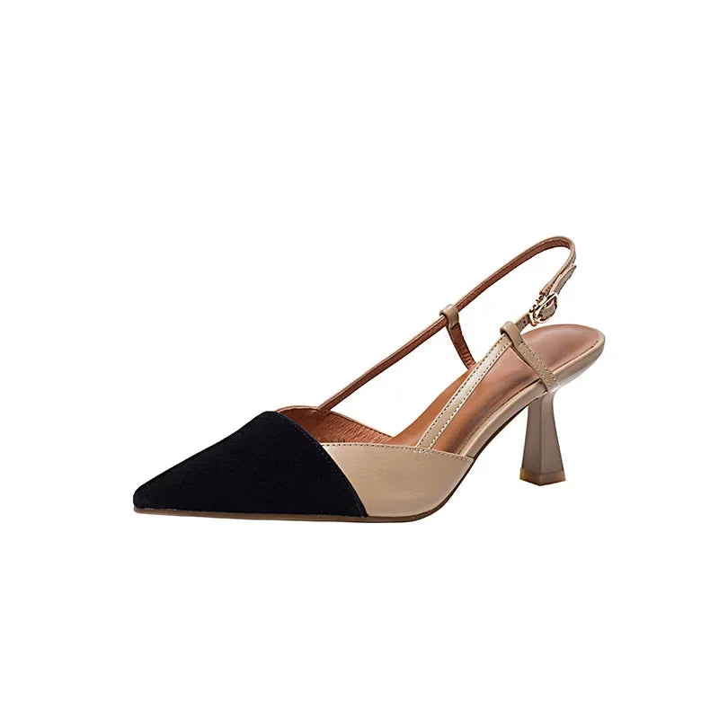 Slingback Bicolor Bico Fino